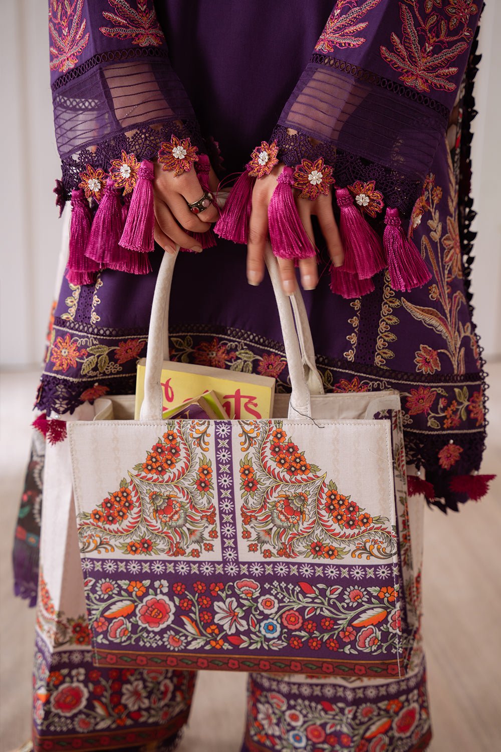 Saira Rizwan | Laanem Summer Lawn 25 | ELIF-B-SRL25-05-Brand:Saira Rizwan-Type:Ladies Clothes-Dark Purple-Lawn-House of Maryam- Buy in UK, USA