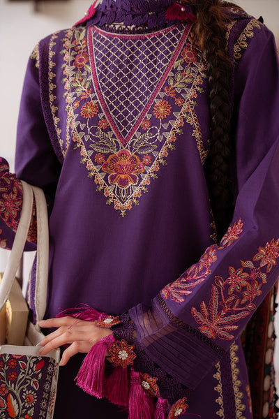 Saira Rizwan | Laanem Summer Lawn 25 | ELIF-B-SRL25-05-Brand:Saira Rizwan-Type:Ladies Clothes-Dark Purple-Lawn-House of Maryam- Buy in UK, USA