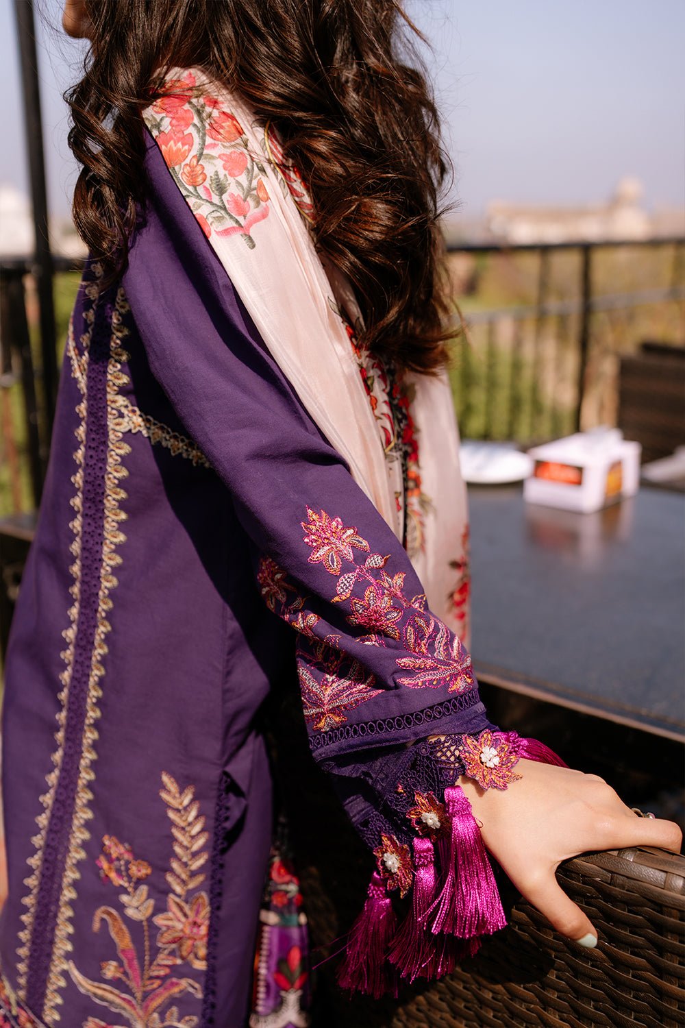 Saira Rizwan | Laanem Summer Lawn 25 | ELIF-B-SRL25-05-Brand:Saira Rizwan-Type:Ladies Clothes-Dark Purple-Lawn-House of Maryam- Buy in UK, USA