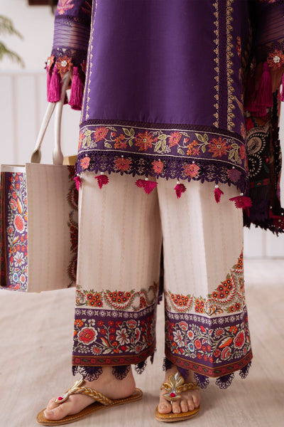 Saira Rizwan | Laanem Summer Lawn 25 | ELIF-B-SRL25-05-Brand:Saira Rizwan-Type:Ladies Clothes-Dark Purple-Lawn-House of Maryam- Buy in UK, USA