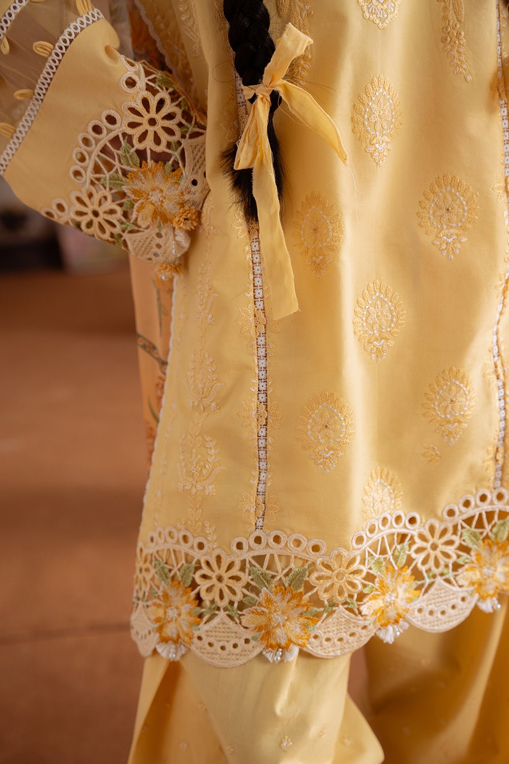 Saira Rizwan | Laanem Summer Lawn 25 | LEYLA-A-SRL25-04-Brand:Saira Rizwan-Type:Ladies Clothes-Maize Yellow-Lawn-House of Maryam- Buy in UK, USA