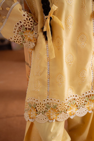 Saira Rizwan | Laanem Summer Lawn 25 | LEYLA-A-SRL25-04-Brand:Saira Rizwan-Type:Ladies Clothes-Maize Yellow-Lawn-House of Maryam- Buy in UK, USA