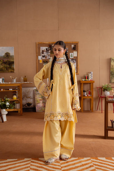 Saira Rizwan | Laanem Summer Lawn 25 | LEYLA-A-SRL25-04-Brand:Saira Rizwan-Type:Ladies Clothes-Maize Yellow-Lawn-House of Maryam- Buy in UK, USA
