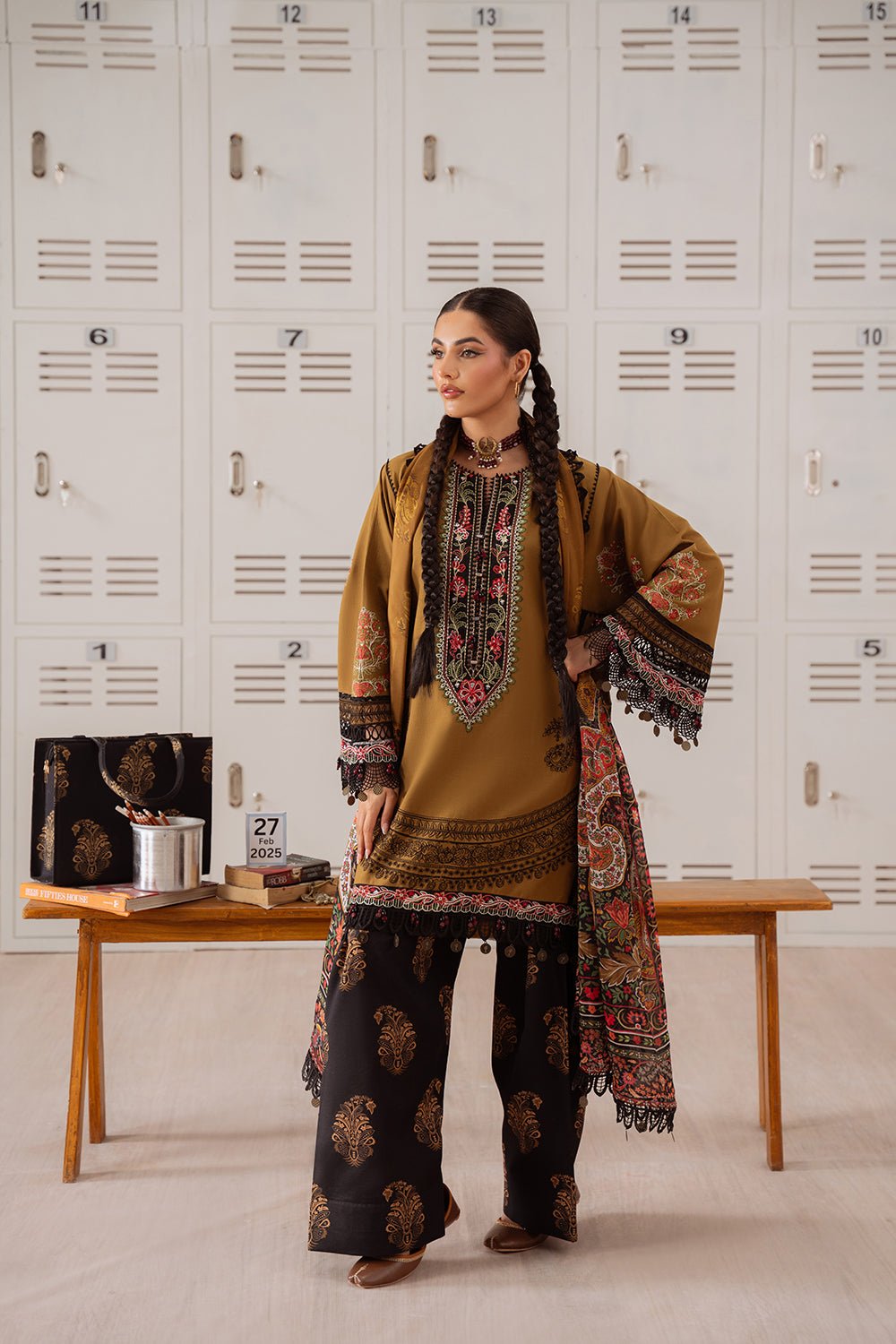 Saira Rizwan | Laanem Summer Lawn 25 | NAZLI-A-SRL25-06-Brand:Saira Rizwan-Type:Ladies Clothes-Coffee-Lawn-House of Maryam- Buy in UK, USA