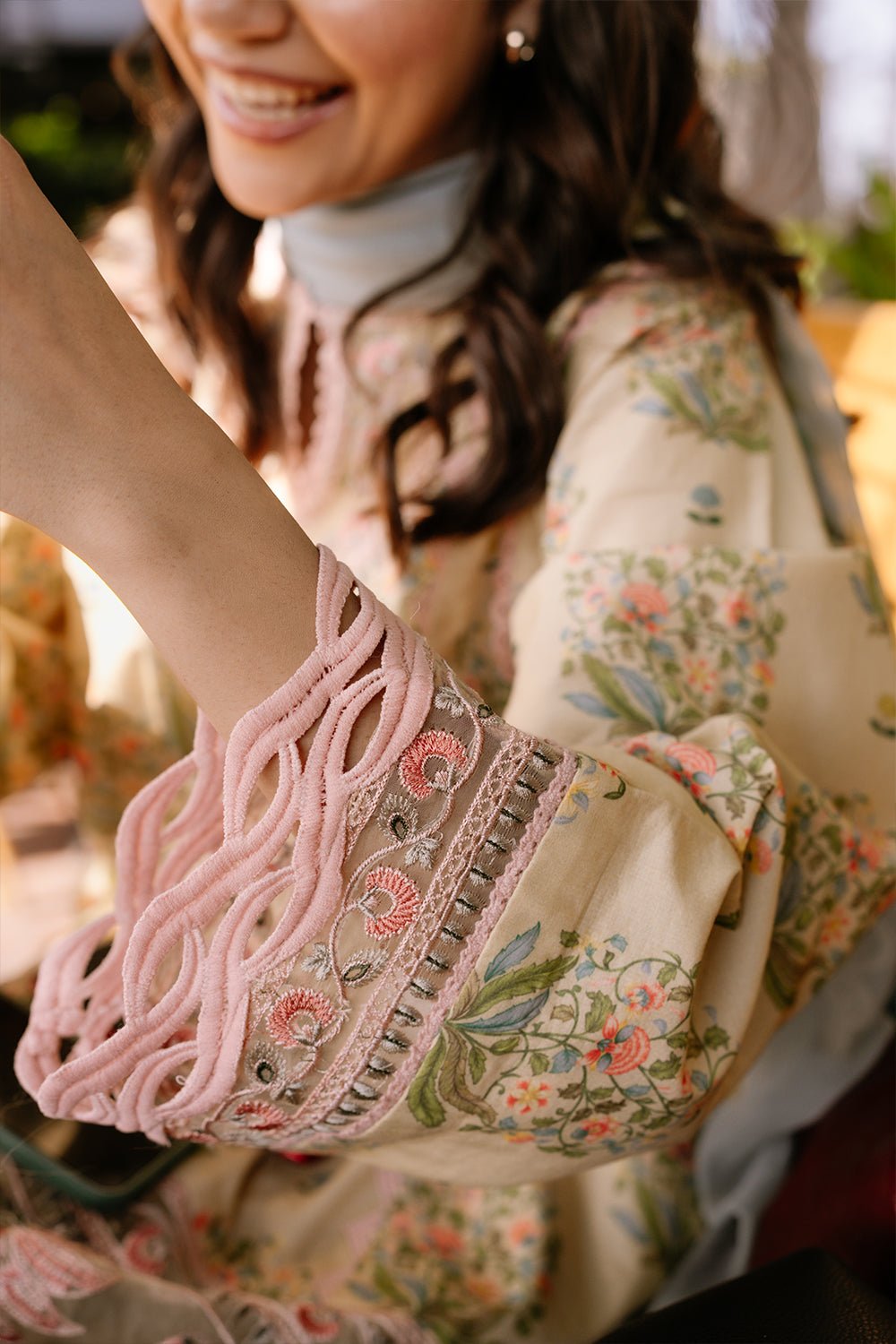 Saira Rizwan | Laanem Summer Lawn 25 | NERIDA-A-SRL25-02-Brand:Saira Rizwan-Type:Ladies Clothes-Beige-Lawn-House of Maryam- Buy in UK, USA