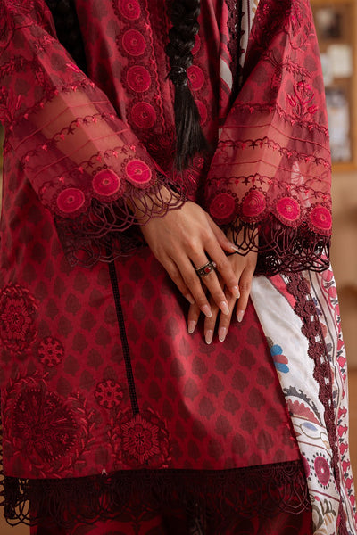 Saira Rizwan | Laanem Summer Lawn 25 | SEREN-A-SRL25-08-Brand:Saira Rizwan-Type:Ladies Clothes-Haute Red-Lawn-House of Maryam- Buy in UK, USA