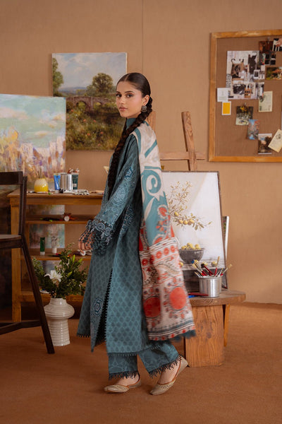 Saira Rizwan | Laanem Summer Lawn 25 | SEREN-B-SRL25-08-Brand:Saira Rizwan-Type:Ladies Clothes-Teal Blue-Lawn-House of Maryam- Buy in UK, USA