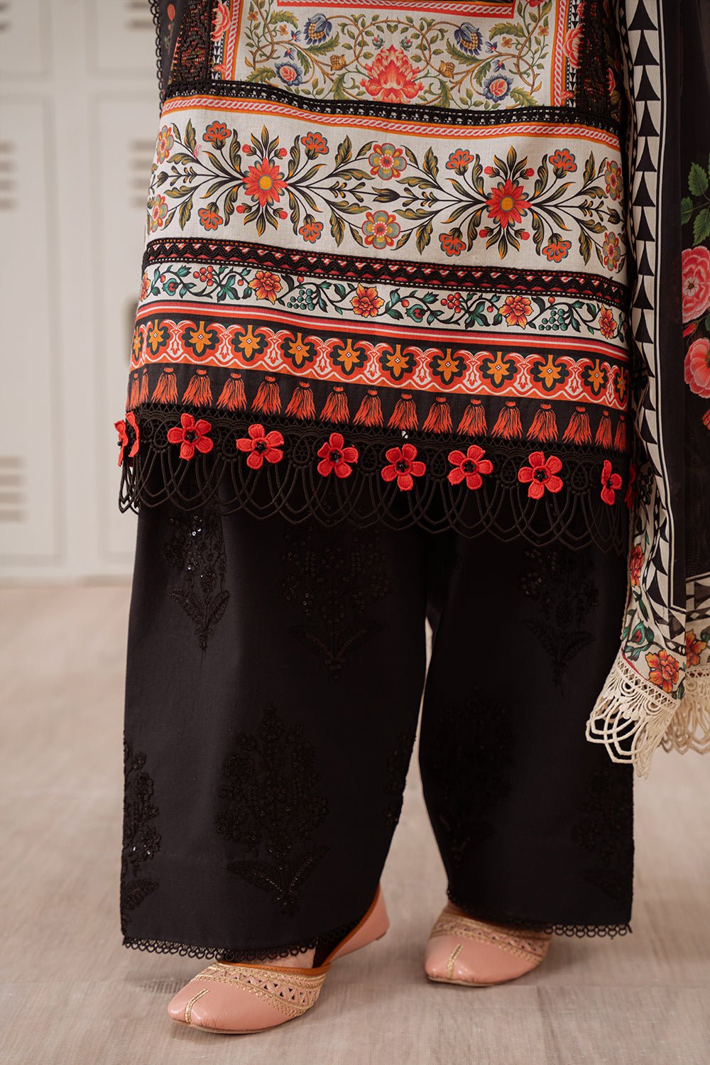 Saira Rizwan | Laanem Summer Lawn 25 | ZUMRA-A-SRL25-07-Brand:Saira Rizwan-Type:Ladies Clothes-Black-Lawn-House of Maryam- Buy in UK, USA