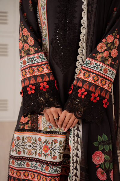 Saira Rizwan | Laanem Summer Lawn 25 | ZUMRA-A-SRL25-07-Brand:Saira Rizwan-Type:Ladies Clothes-Black-Lawn-House of Maryam- Buy in UK, USA