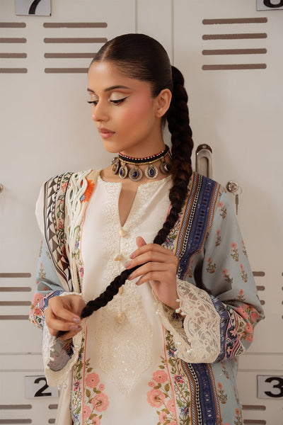 Saira Rizwan | Laanem Summer Lawn 25 | ZUMRA-B-SRL25-07-Brand:Saira Rizwan-Type:Ladies Clothes-Ivory-Lawn-House of Maryam- Buy in UK, USA