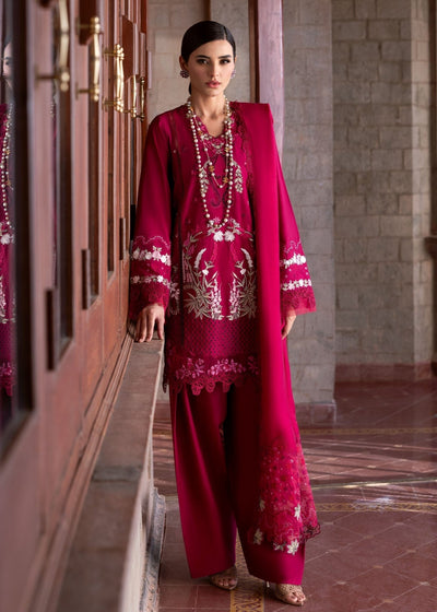 Saira Shakira | Bloom Lawn 25 | FAYE 7-B-Brand:Saira Shakira-Type:Ladies Clothes-Magenta-Lawn-House of Maryam- Buy in UK, USA
