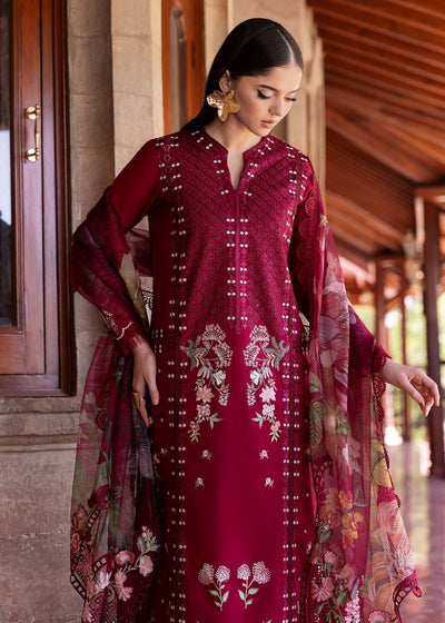 Saira Shakira | Bloom Lawn 25 | HANGING GARDENS 2-A-Brand:Saira Shakira-Type:Ladies Clothes-Red-Lawn-House of Maryam- Buy in UK, USA