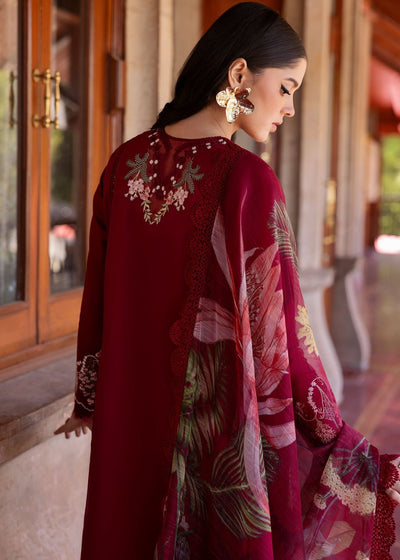 Saira Shakira | Bloom Lawn 25 | HANGING GARDENS 2-A-Brand:Saira Shakira-Type:Ladies Clothes-Red-Lawn-House of Maryam- Buy in UK, USA