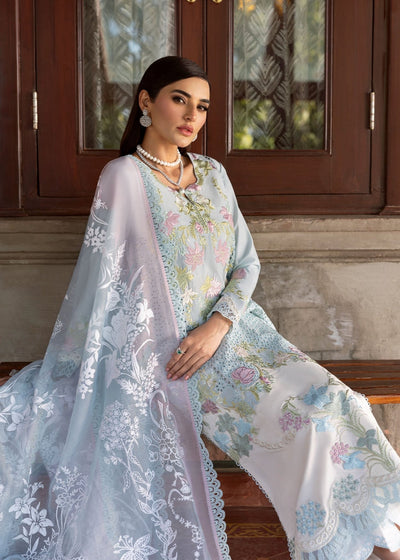 Saira Shakira | Bloom Lawn 25 | LOTUS REVERIE 4-B-Brand:Saira Shakira-Type:Ladies Clothes-Sky Blue-Lawn-House of Maryam- Buy in UK, USA