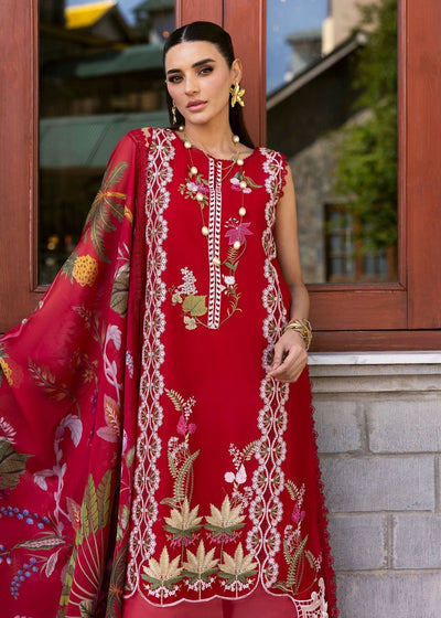 Saira Shakira | Bloom Lawn 25 | SAUVAGE 6-A-Brand:Saira Shakira-Type:Ladies Clothes-Red-Lawn-House of Maryam- Buy in UK, USA