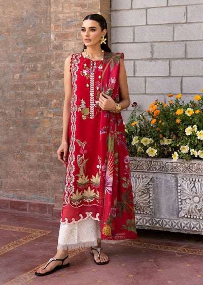 Saira Shakira | Bloom Lawn 25 | SAUVAGE 6-A-Brand:Saira Shakira-Type:Ladies Clothes-Red-Lawn-House of Maryam- Buy in UK, USA