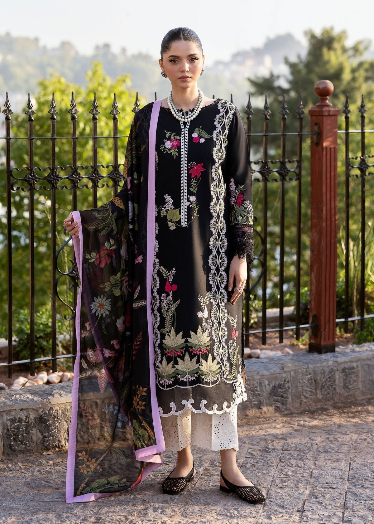 Saira Shakira | Bloom Lawn 25 | SAUVAGE 6-B-Brand:Saira Shakira-Type:Ladies Clothes-Black-Lawn-House of Maryam- Buy in UK, USA