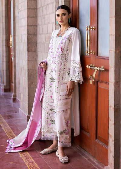 Saira Shakira | Bloom Lawn 25 | ZERENE 1-A-Brand:Saira Shakira-Type:Ladies Clothes-Off White-Lawn-House of Maryam- Buy in UK, USA