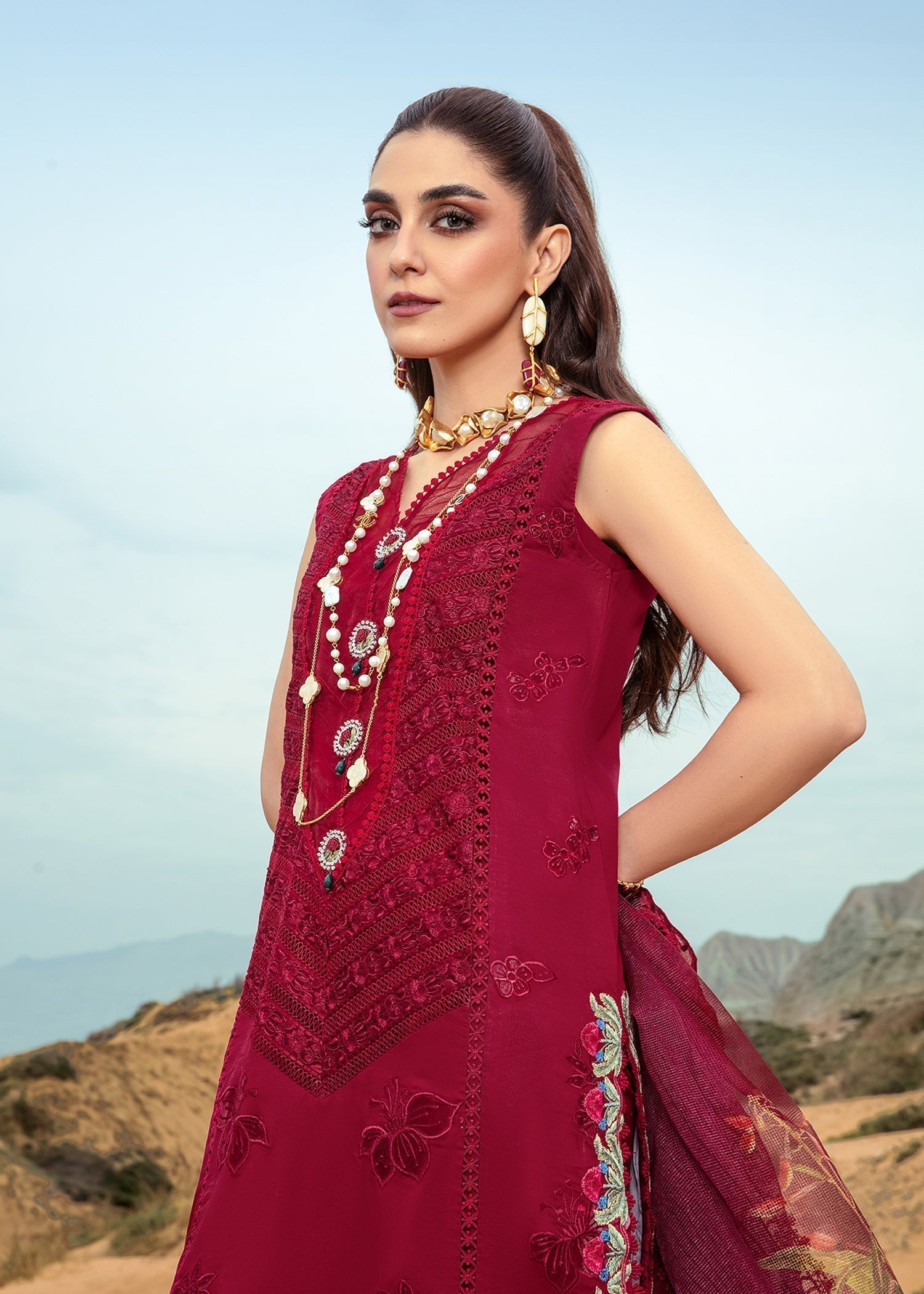 Crimson | Lawn 24 | Lillie de Jong - Cherry by Designer Crimson - House of Maryam - Pakistani Designer Ethnic Wear in {{ shop.shopifyCountryName }}