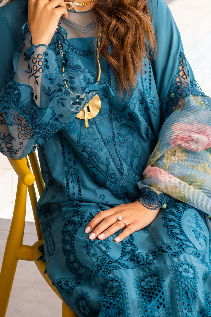 Saira Rizwan | Luxury Lawn 24 | SAPPHIRE - SRLL24-07 by Designer Saira Rizwan - House of Maryam - Pakistani Designer Ethnic Wear in {{ shop.shopifyCountryName }}
