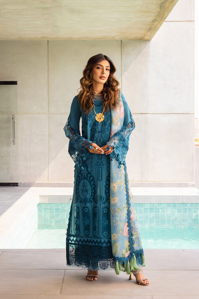 Saira Rizwan | Luxury Lawn 24 | SAPPHIRE - SRLL24-07 by Designer Saira Rizwan - House of Maryam - Pakistani Designer Ethnic Wear in {{ shop.shopifyCountryName }}
