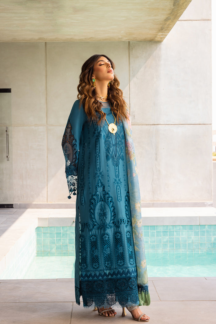 Saira Rizwan | Luxury Lawn 24 | SAPPHIRE - SRLL24-07 by Designer Saira Rizwan - House of Maryam - Pakistani Designer Ethnic Wear in {{ shop.shopifyCountryName }}