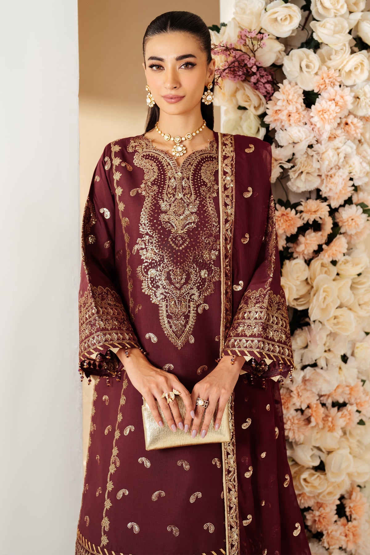 Alizeh | Luxury Raw Silk | AF-RS-01-SALSA -  Alizeh Ladies Clothes - Original Designer Dress - House of Maryam