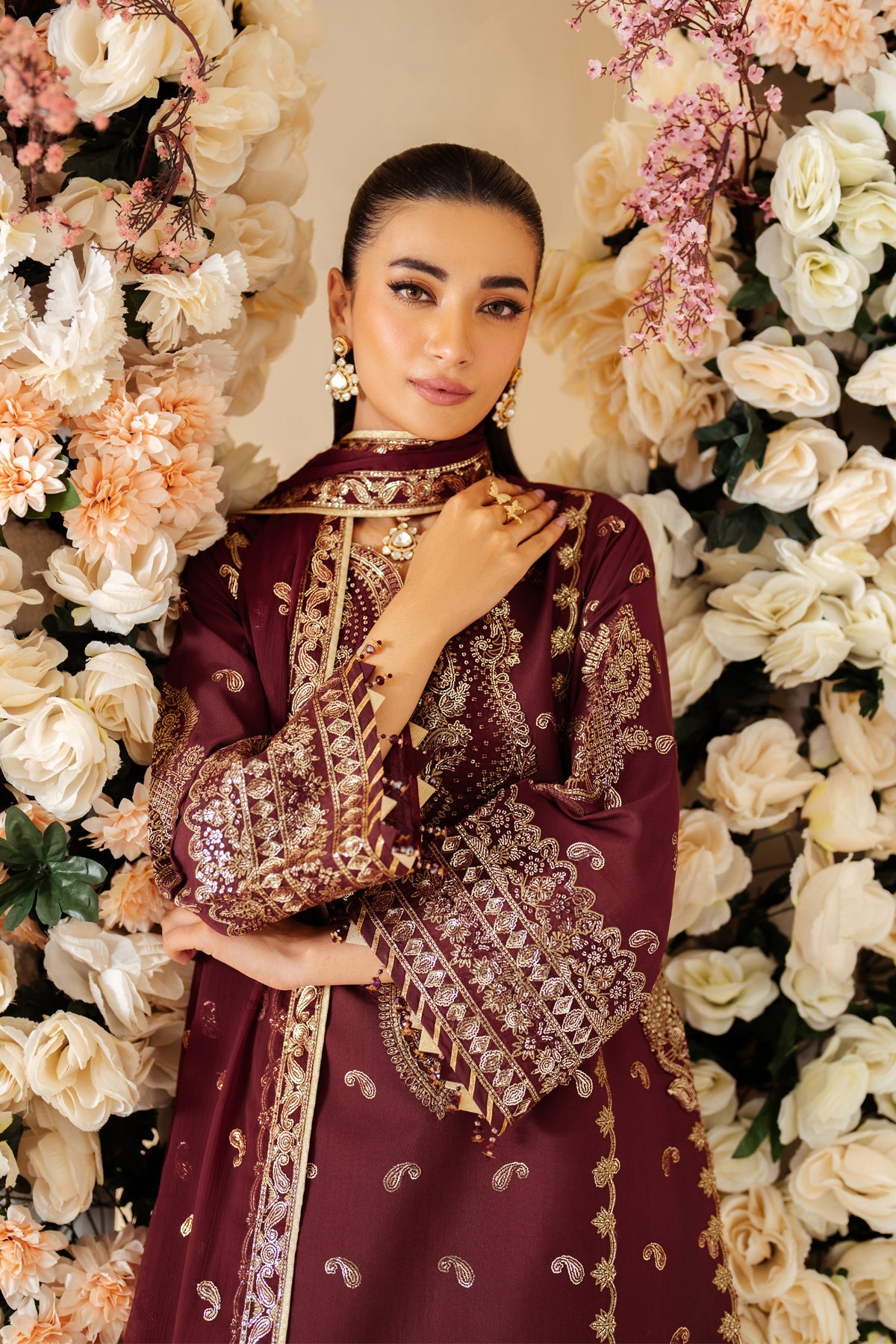 Alizeh | Luxury Raw Silk | AF-RS-01-SALSA -  Alizeh Ladies Clothes - Original Designer Dress - House of Maryam