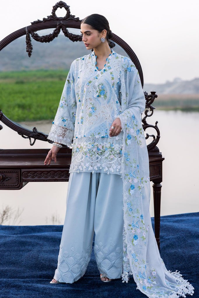 Sana Safinaz | Luxury Lawn 26 | S-0 4-Brand:Mushq-Type:Ladies Clothes-Pale Sky Blue-Lawn-House of Maryam- Buy in UK, USA
