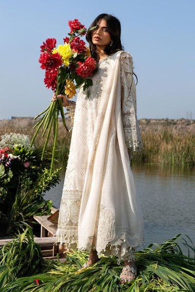 Sana Safinaz | Luxury Lawn 26 | S-01-Brand:Sana Safinaz-Type:Ladies Clothes-Ivory-Lawn-House of Maryam- Buy in UK, USA