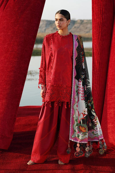Sana Safinaz | Luxury Lawn 26 | S-03-Brand:Sana Safinaz-Type:Ladies Clothes-Deep Red-Lawn-House of Maryam- Buy in UK, USA