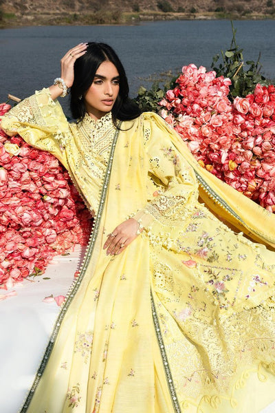 Sana Safinaz | Luxury Lawn 26 | S-07-Brand:Sana Safinaz-Type:Ladies Clothes-Pastel Yellow-Lawn-House of Maryam- Buy in UK, USA