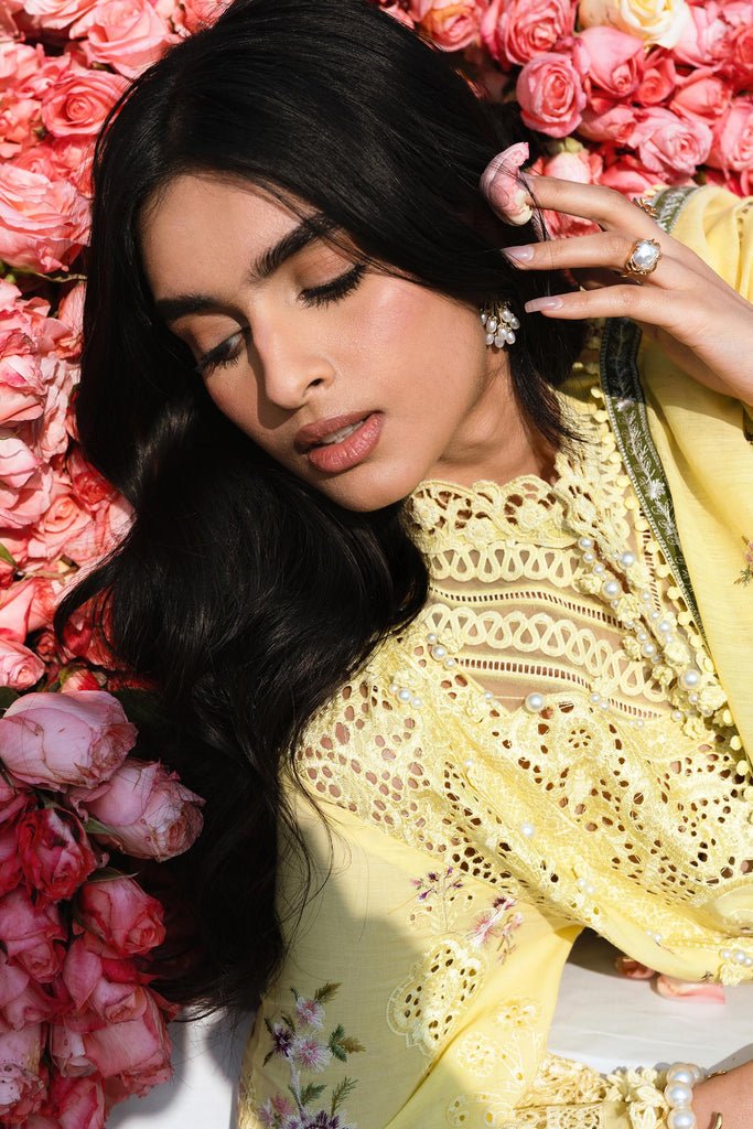 Sana Safinaz | Luxury Lawn 26 | S-07-Brand:Sana Safinaz-Type:Ladies Clothes-Pastel Yellow-Lawn-House of Maryam- Buy in UK, USA