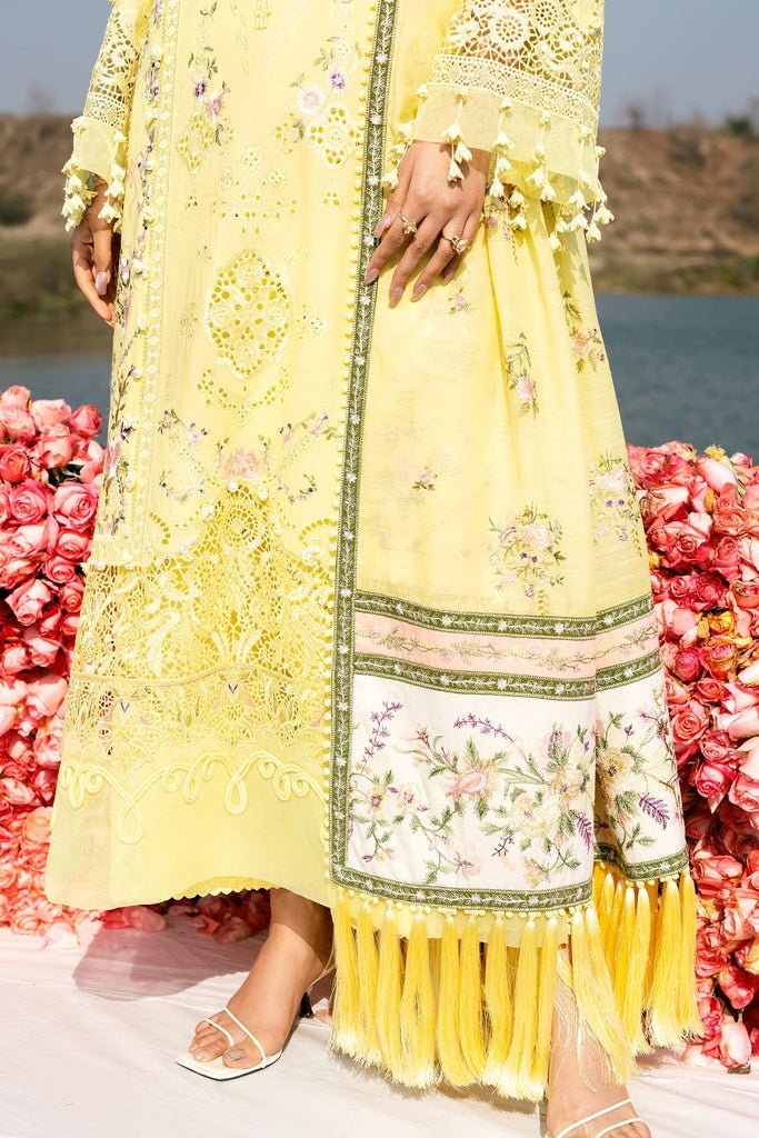 Sana Safinaz | Luxury Lawn 26 | S-07-Brand:Sana Safinaz-Type:Ladies Clothes-Pastel Yellow-Lawn-House of Maryam- Buy in UK, USA