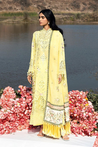 Sana Safinaz | Luxury Lawn 26 | S-07-Brand:Sana Safinaz-Type:Ladies Clothes-Pastel Yellow-Lawn-House of Maryam- Buy in UK, USA