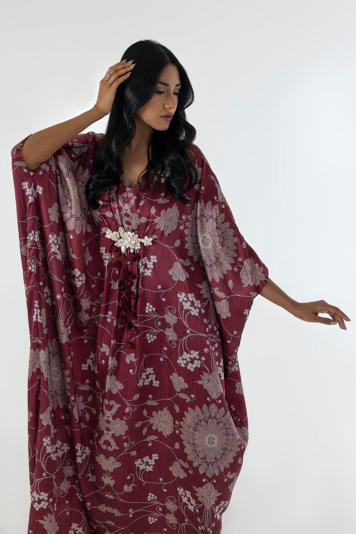 Sana Safinaz | Silk Tunics | FW24STP802-Brand:Sana Safinaz-Type:Ladies Clothes-Multicolor-Silk-House of Maryam- Buy in UK, USA