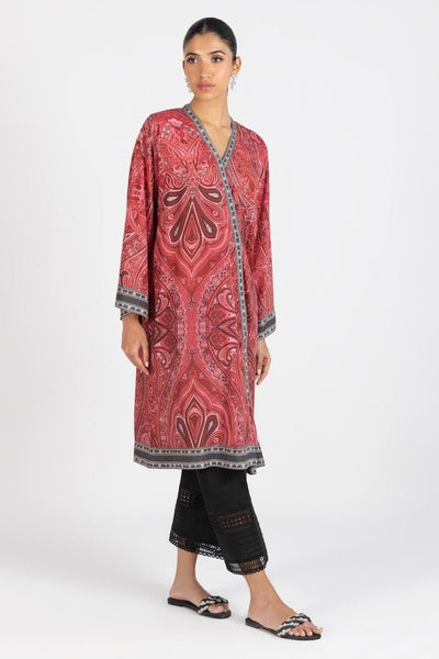 Sana Safinaz | Silk Tunics | SS23STP553-Brand:Sana Safinaz-Type:Ladies Clothes-Multicolor-Poly Crepe-House of Maryam- Buy in UK, USA