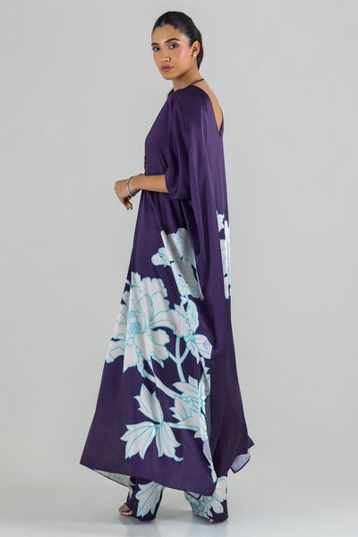 Sana Safinaz | Silk Tunics | SS24STP132P2T-Brand:Sana Safinaz-Type:Ladies Clothes-Multicolor-Poly Satin-House of Maryam- Buy in UK, USA