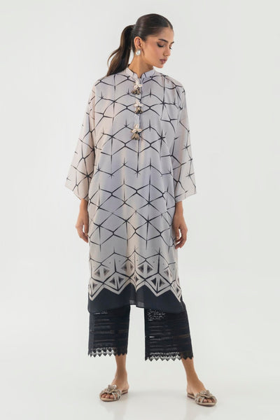 Sana Safinaz | Silk Tunics | SS24STP145-Brand:Sana Safinaz-Type:Ladies Clothes-Multicolor-Crepe-House of Maryam- Buy in UK, USA
