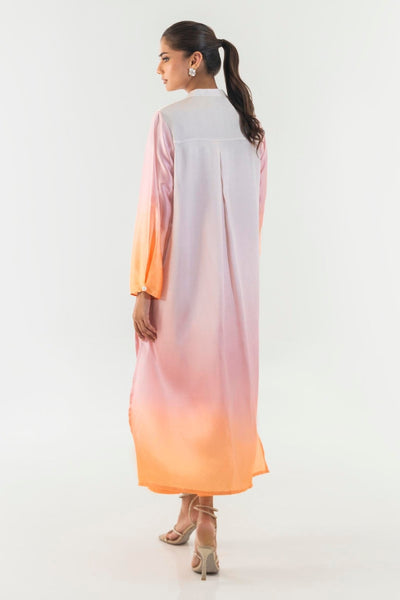 Sana Safinaz | Silk Tunics | SS24STP164P2T-Brand:Sana Safinaz-Type:Ladies Clothes-Multicolor-Poly Satin-House of Maryam- Buy in UK, USA