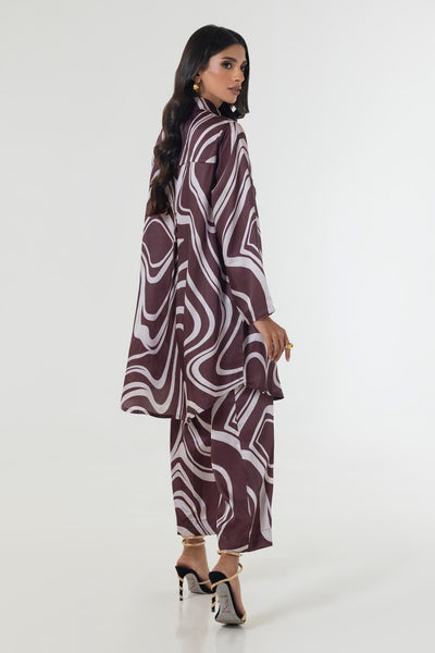 Sana Safinaz | Silk Tunics | SS24STP175P2T-Brand:Sana Safinaz-Type:Ladies Clothes-Multicolor-Poly Satin-House of Maryam- Buy in UK, USA