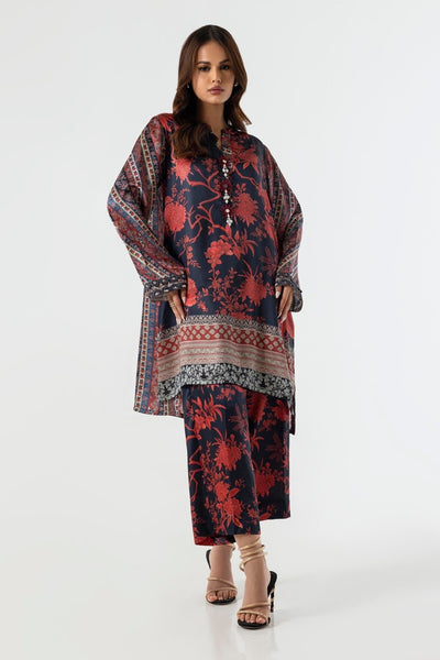 Sana Safinaz | Silk Tunics | SS24STP177P2T-Brand:Sana Safinaz-Type:Ladies Clothes-Multicolor-Poly Satin-House of Maryam- Buy in UK, USA