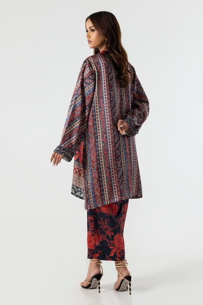 Sana Safinaz | Silk Tunics | SS24STP177P2T-Brand:Sana Safinaz-Type:Ladies Clothes-Multicolor-Poly Satin-House of Maryam- Buy in UK, USA