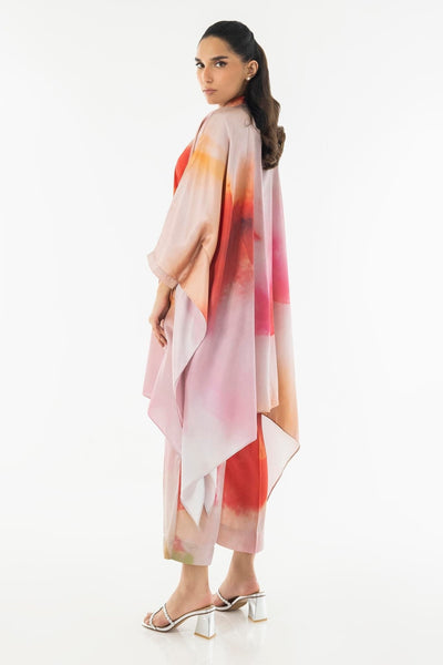 Sana Safinaz | Silk Tunics | SS24STP178P2T-Brand:Sana Safinaz-Type:Ladies Clothes-Multicolor-Poly Satin-House of Maryam- Buy in UK, USA