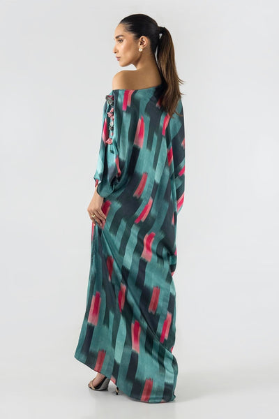Sana Safinaz | Silk Tunics | SS24STP180-Brand:Sana Safinaz-Type:Ladies Clothes-Multicolor-Poly Satin-House of Maryam- Buy in UK, USA
