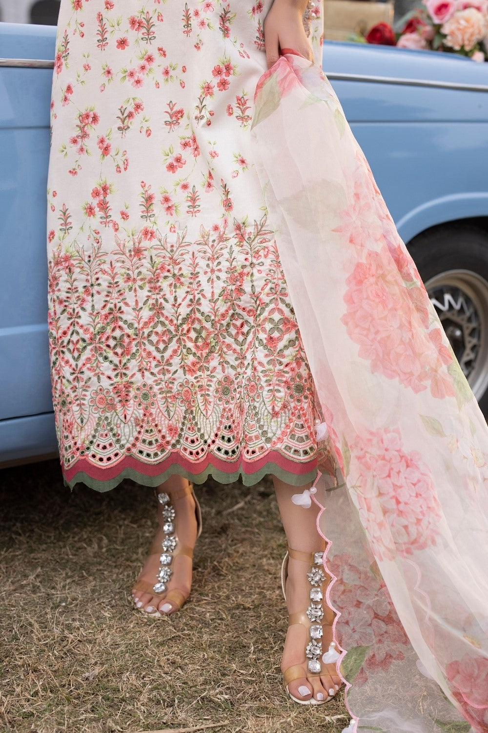 Ittehad | Embroidered Lawn | I-14 -  Ittehad Luxury - Original Designer Dress - House of Maryam