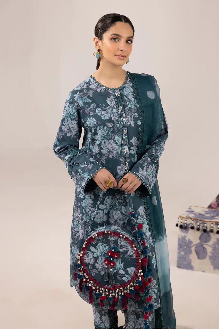 Alizeh | Sheen Lawn Prints 24 | Sea Mist -  Alizeh Luxury - Original Designer Dress - House of Maryam