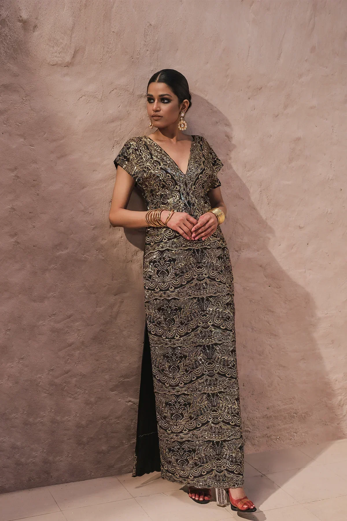 Erum Khan | Shab Siyah 23 | Seraab -  Erum Khan Formal - Original Designer Dress - House of Maryam