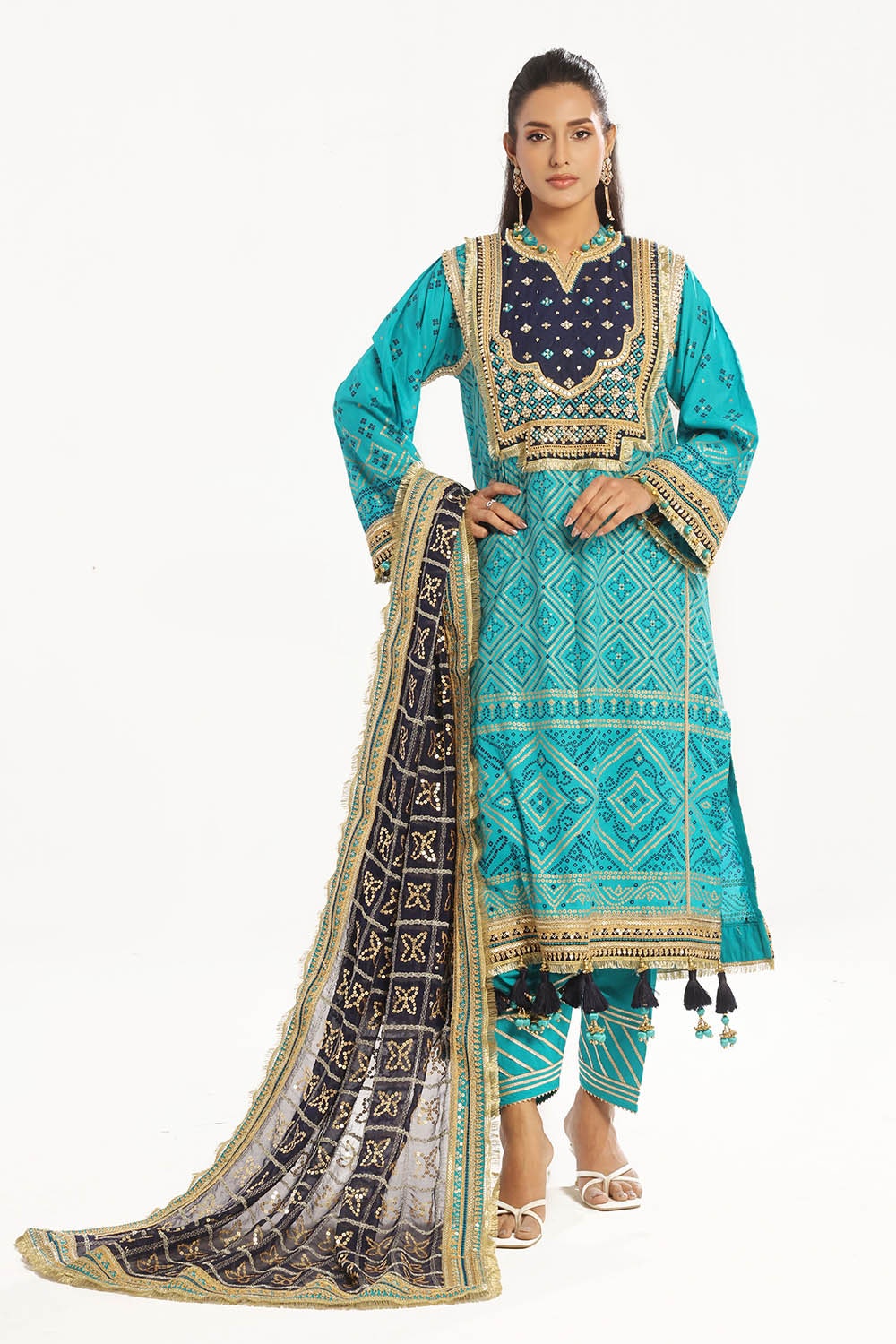 Gul Ahmed | Chunri Lawn 25 | BM-52021 -  Gul Ahmed Ladies Clothes - Original Designer Dress - House of Maryam