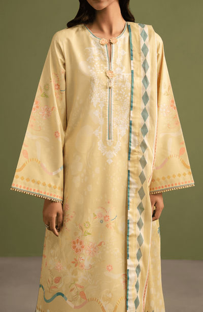 Seran | Essentials Casual | Alira-Brand:Seran-Type:Ladies Clothes-Dust Yellow-Lawn-House of Maryam- Buy in UK, USA